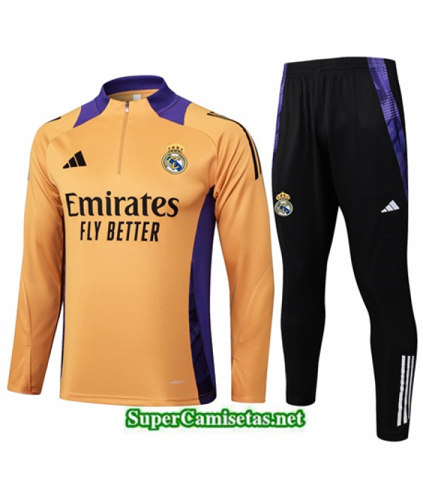 Tailandia Chándal Real Madrid Niño Naranja 2024 2025
