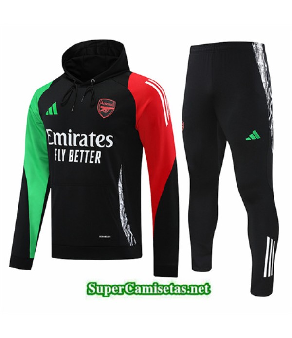 Tailandia Chándal Sudadera Con Capucha Arsenal Negro 2024 2025