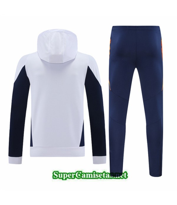Tailandia Chándal Sudadera Con Capucha Real Madrid Blanco 2024 2025