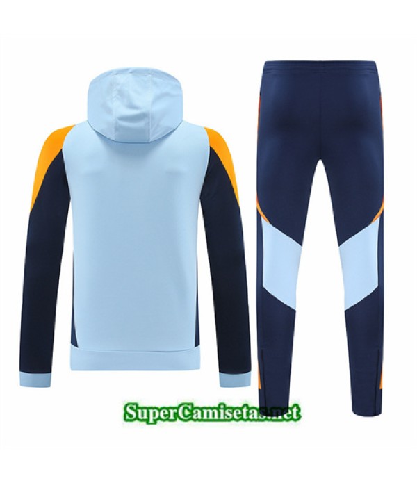 Tailandia Chándal Sudadera Con Capucha Real Madrid Azul 2024 2025