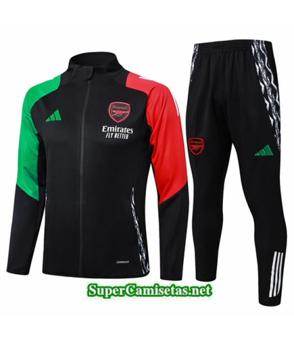 Tailandia Chaqueta Chándal Arsenal Niño Negro 2024 2025