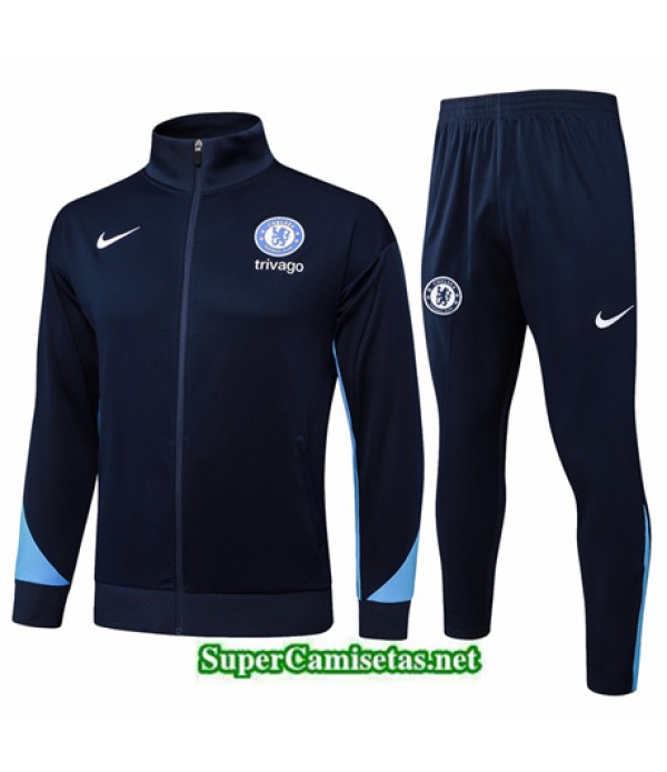 Tailandia Chaqueta Chándal Chelsea Azul Marino 2024 2025