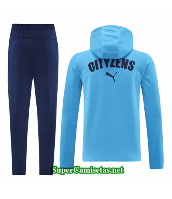 Tailandia Chaqueta Chándal Manchester City Sombrero Azul Cielo 2024 2025