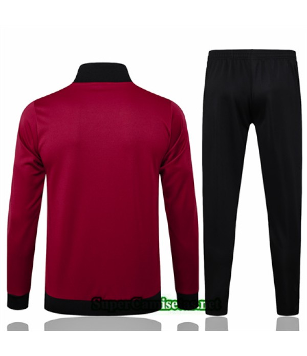 Tailandia Chaqueta Chándal Manchester United Niño Burdeos 2024 2025