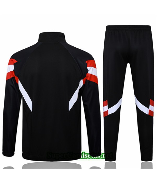 Tailandia Chaqueta Chándal Manchester United Niño Negro 2024 2025