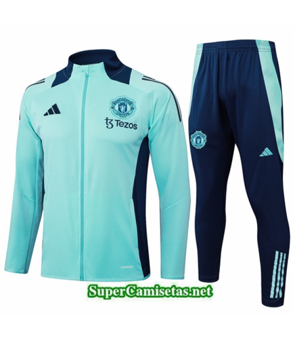 Tailandia Chaqueta Chándal Manchester United Verde Claro 2024 2025