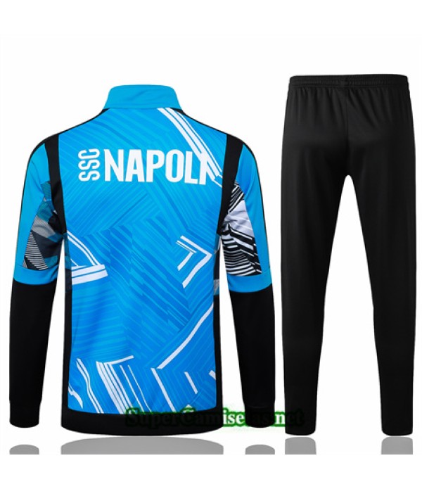 Tailandia Chaqueta Chándal Napoli Niño Azul 2024 2025