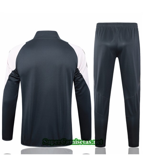 Tailandia Chaqueta Chándal Real Madrid Niño Gris 2024 2025