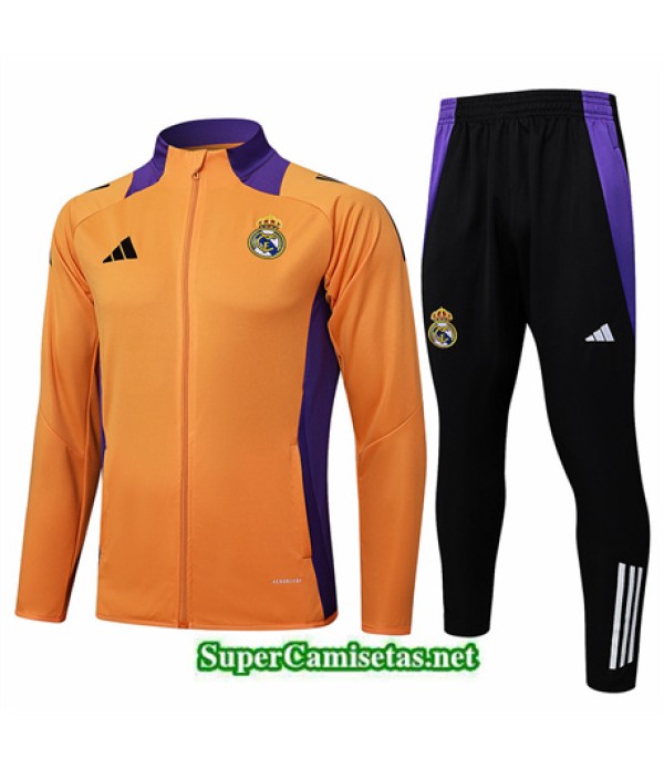 Tailandia Chaqueta Chándal Real Madrid Amarillo 2024 2025