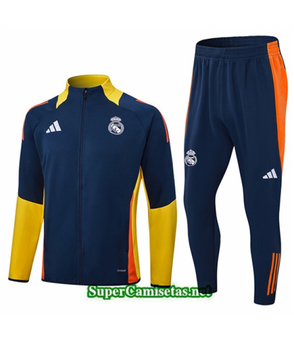 Tailandia Chaqueta Chándal Real Madrid Azul Real 2024 2025