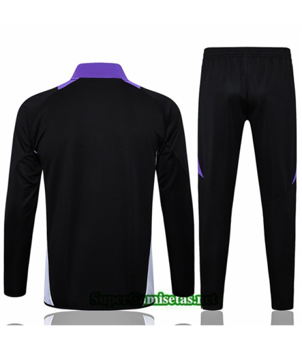 Tailandia Chaqueta Chándal Real Madrid Negro 2024 2025