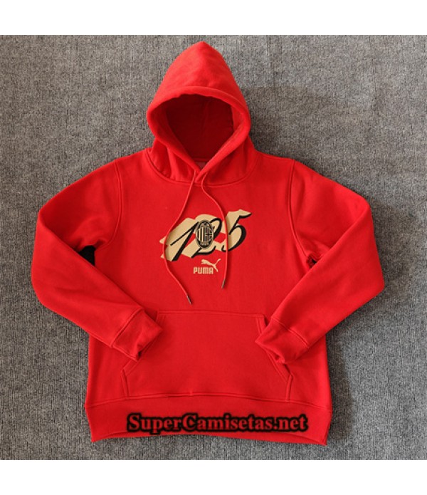 Tailandia Chaqueta Sudadera Con Capucha Ac Milan Anniversaire Rojo 2024 2025