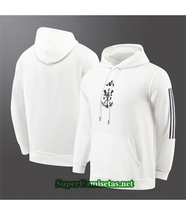 Tailandia Chaqueta Sudadera Con Capucha Flamengo Blanco 2024 2025