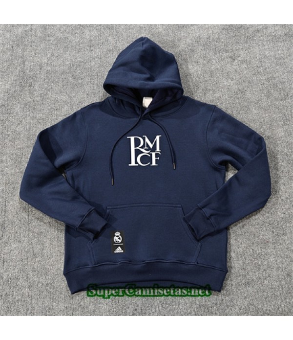 Tailandia Chaqueta Sudadera Con Capucha Real Madrid Azul Marino 2024 2025