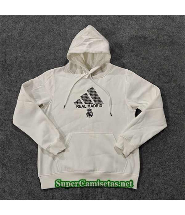 Tailandia Chaqueta Sudadera Con Capucha Real Madrid Blanco 2024 2025