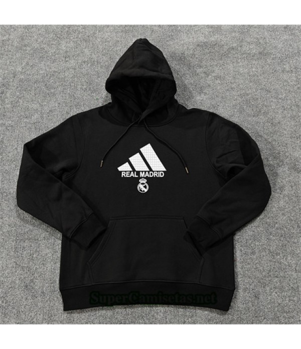 Tailandia Chaqueta Sudadera Con Capucha Real Madrid Negro 2024 2025