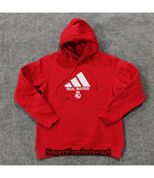 Tailandia Chaqueta Sudadera Con Capucha Real Madrid Rojo 2024 2025