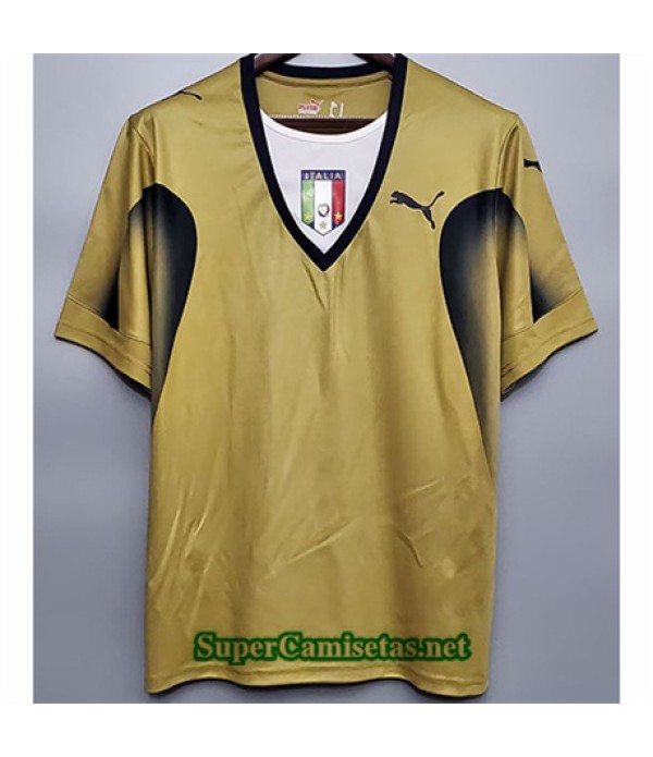 Tailandia Equipacion Camiseta Italia Portero Oro Hombre 20065