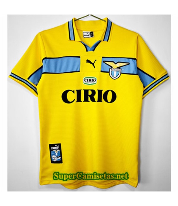 Tailandia Equipacion Camiseta Lazio Amarillo Hombre 1998 992