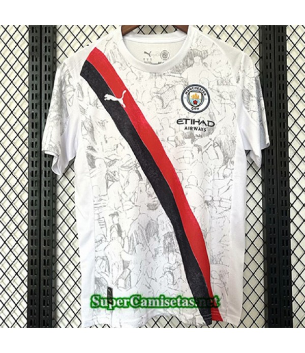 Tailandia Equipacion Camiseta Manchester City Blan...