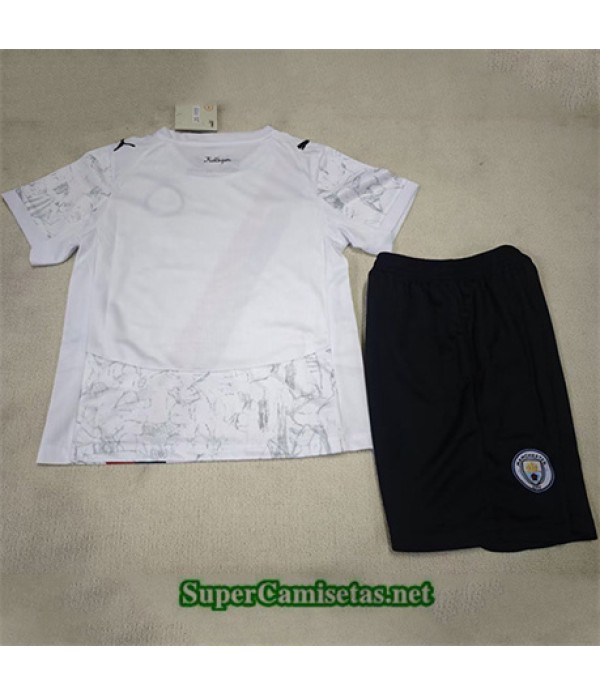 Tailandia Equipacion Camiseta Manchester City Niño Blanco 2025 2026