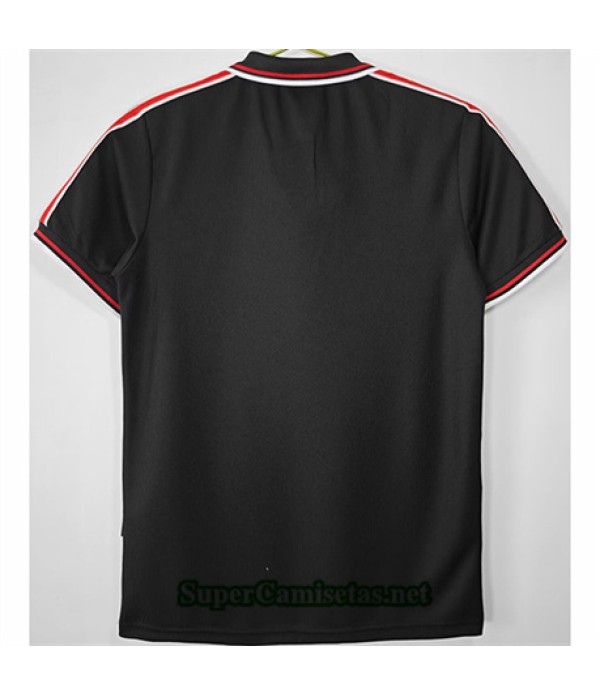 Tailandia Equipacion Camiseta Manchester United Negro Hombre 1998 996