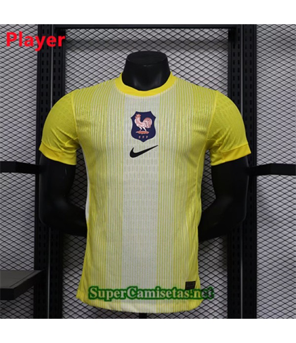 Tailandia Equipacion Camiseta Player Francia Portero Amarillo 2025 2026