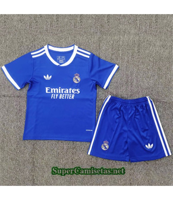 Tailandia Equipacion Camiseta Real Madrid Niño Azul 2025 2026