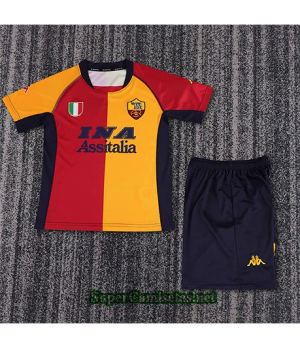 Tailandia Primera Equipacion Camiseta As Roma Niño Hombre 2000 011