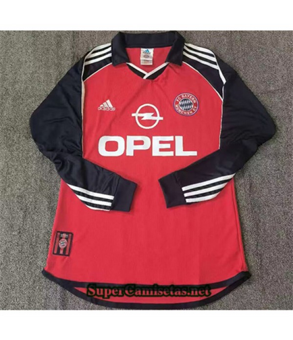 Tailandia Primera Equipacion Camiseta Bayern Munich Manga Larga Hombre 2001 025