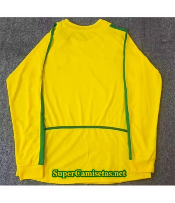 Tailandia Primera Equipacion Camiseta Brasil Manga Larga Hombre 20022