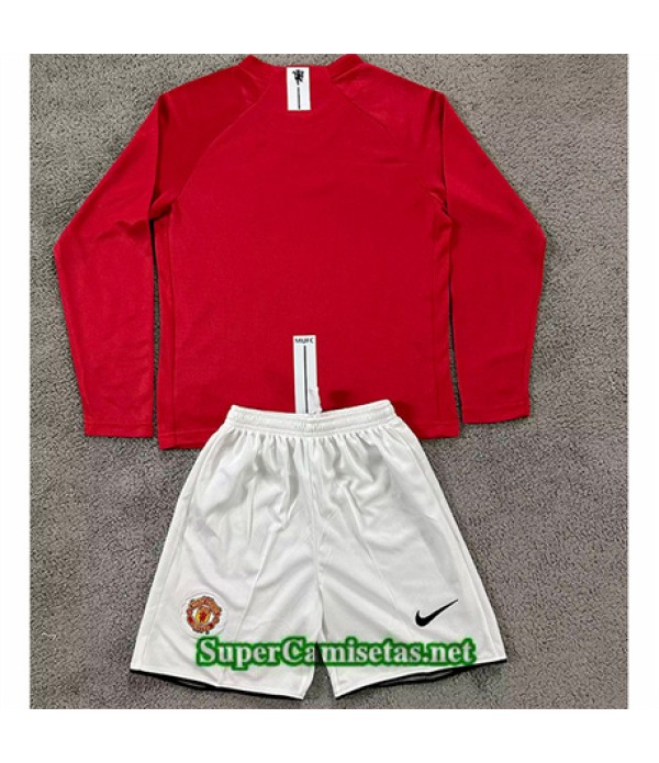 Tailandia Primera Equipacion Camiseta Manchester United Niño Manga Larga Hombre 2007 087
