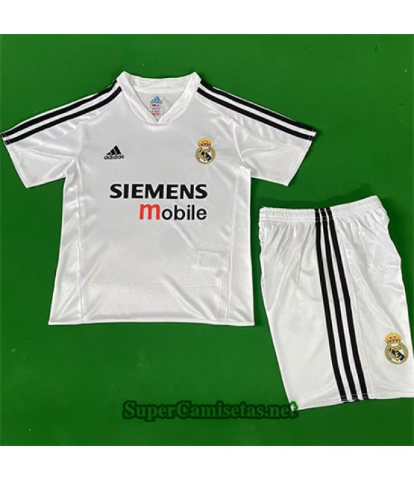 Tailandia Primera Equipacion Camiseta Real Madrid Niño Hombre 2004 052
