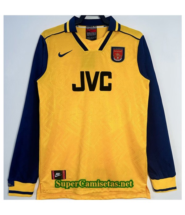 Tailandia Segunda Equipacion Camiseta Arsenal Manga Larga Hombre 1996 973