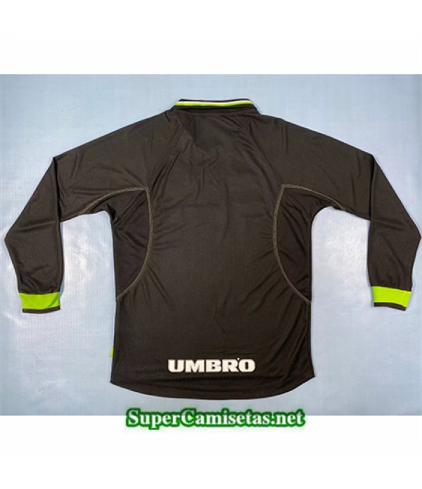 Tailandia Segunda Equipacion Camiseta Manchester United Manga Larga Hombre 1998 995