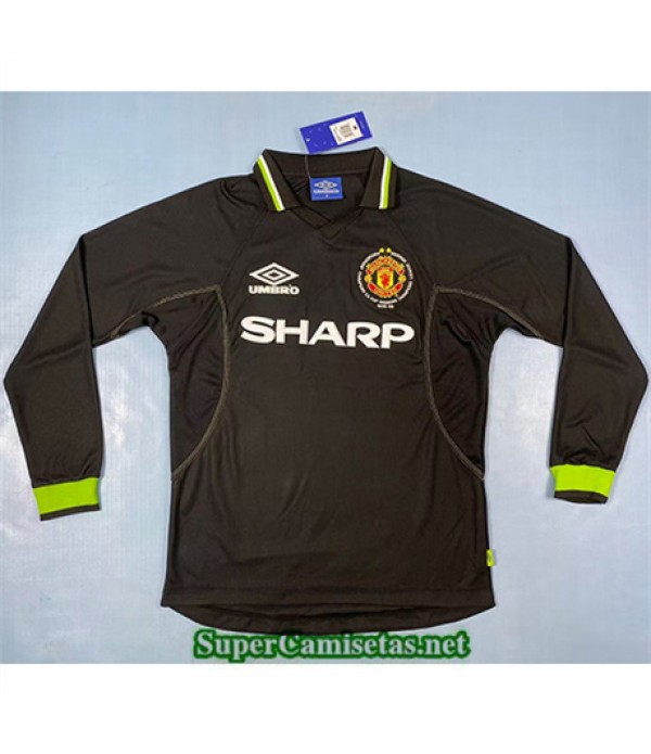 Tailandia Segunda Equipacion Camiseta Manchester United Manga Larga Hombre 1998 995