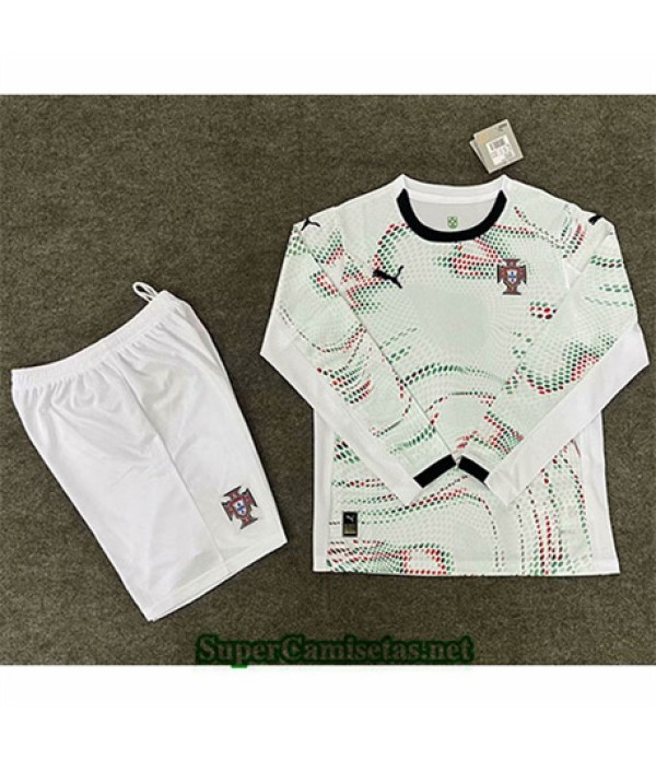 Tailandia Segunda Equipacion Camiseta Portugal Niño Manga Larga 2025 2026