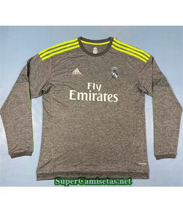 Tailandia Segunda Equipacion Camiseta Real Madrid Manga Larga Hombre 2015 162