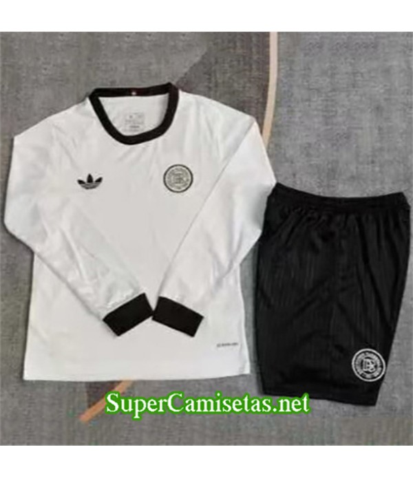 Tailandia Equipacion Camiseta Alemania Niño 120 Aniversario Manga Larga Blanco 2025 2026
