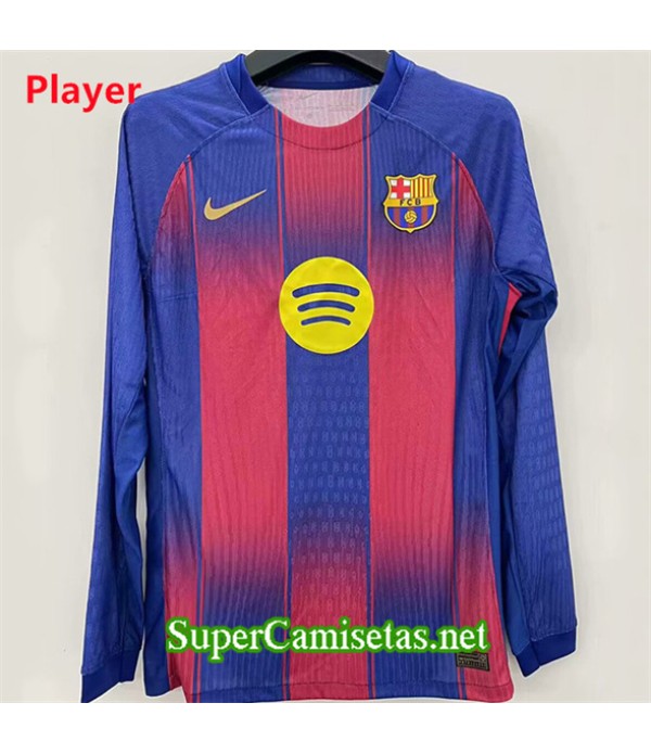 Tailandia Equipacion Camiseta Barcelona Player Manga Larga Rojo 2025 2026