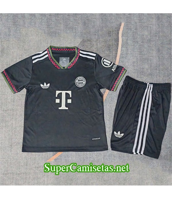 Tailandia Equipacion Camiseta Bayern Múnich Enfant Negro 2025 2026