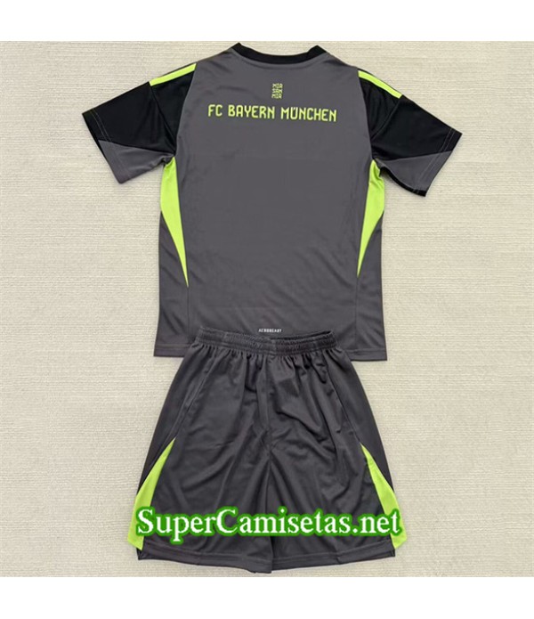 Tailandia Equipacion Camiseta Bayern Múnich Enfant Portero Negro 2025 2026
