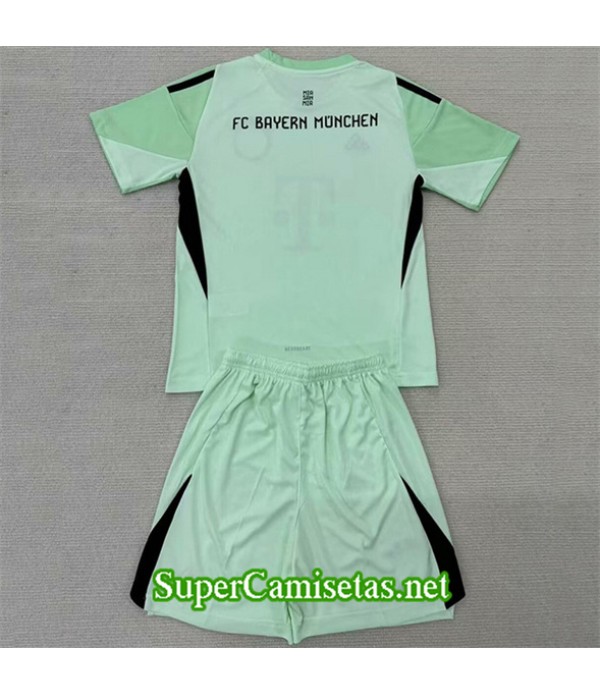 Tailandia Equipacion Camiseta Bayern Múnich Enfant Portero Verde 2025 2026