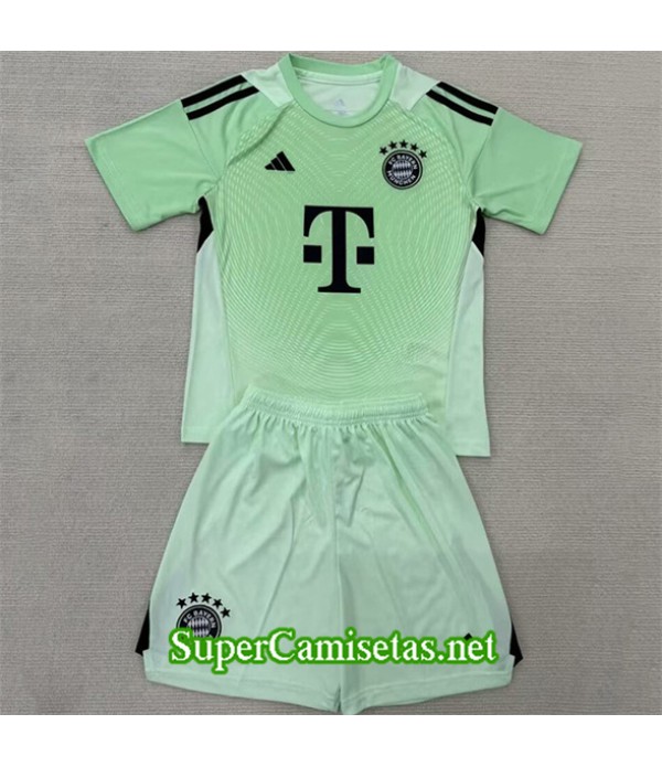 Tailandia Equipacion Camiseta Bayern Múnich Enfant Portero Verde 2025 2026