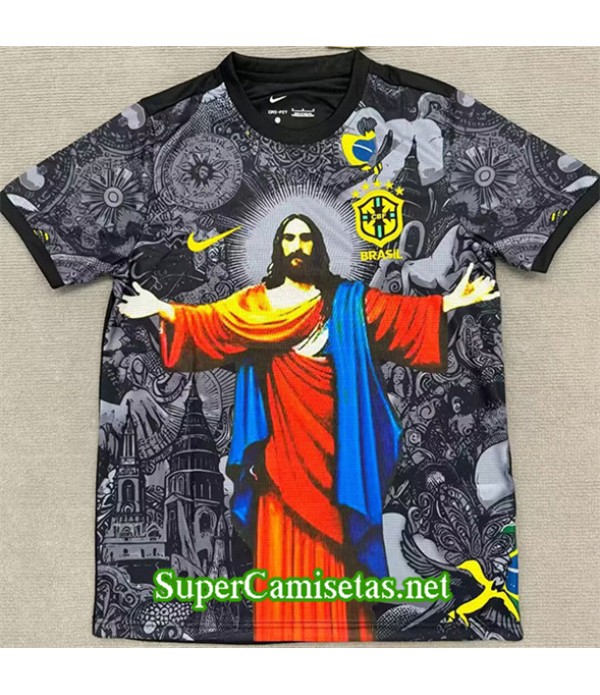 Tailandia Equipacion Camiseta Brasil Diosa Negro 2025 2026