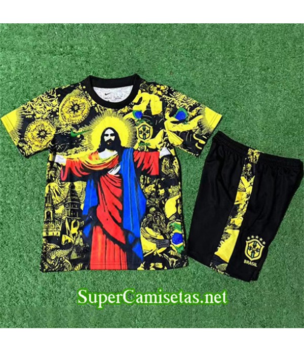Tailandia Equipacion Camiseta Brasil Enfant Amarillo 2025 2026