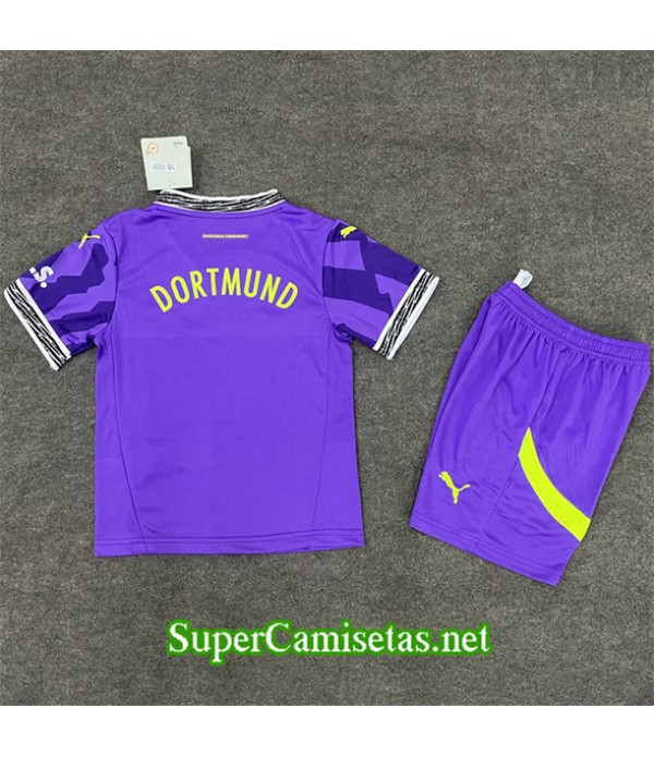 Tailandia Equipacion Camiseta Dortmund Niño Púrpura 2025 2026
