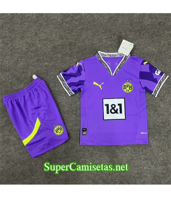 Tailandia Equipacion Camiseta Dortmund Niño Púrpura 2025 2026