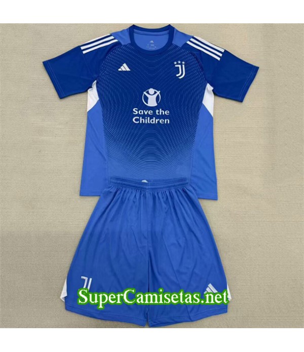 Tailandia Equipacion Camiseta Juventus Niño Portero Azul 2025 2026