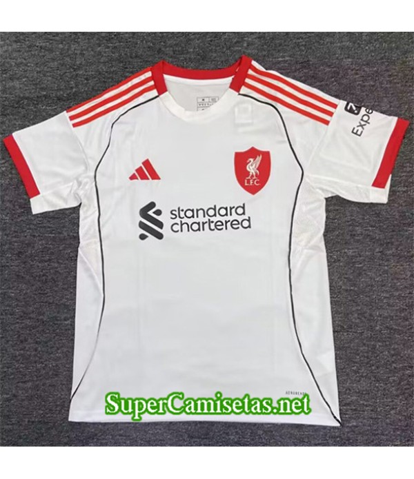 Tailandia Equipacion Camiseta Liverpool Blanco 2025 2026